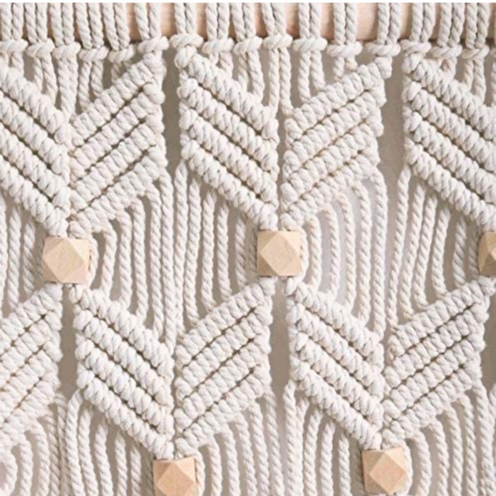 Macrame Shelf Braided Bohemian Living Room/Bedroom/Dorm Indie Hippie Home Decor - Picture 3 of 8